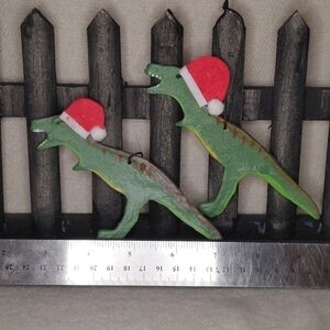 𝅺horror Christmas Ornaments Handmade - Tyrannosaurus Rex Santa